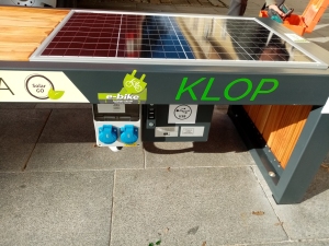 E-bike pametna solarna polnilna klop Solar-GO3